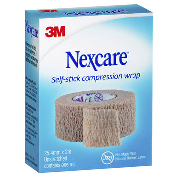 Nexcare Self-Stick Compression Wrap 25Mm Breathable Support First Aid Latex Free