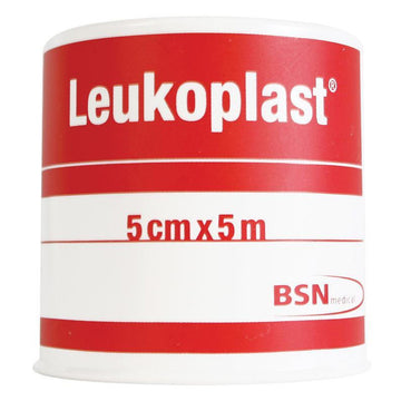 Leukoplast Standard Plaster Fixation Tape Roll Bandages Dressings 5Cm x 5M