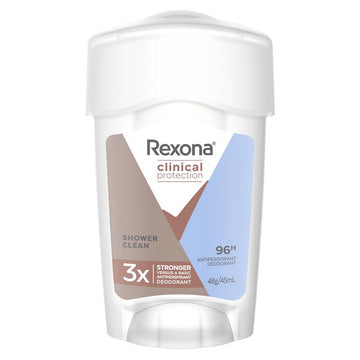 Rexona Antiperspirant Cream Clinical Shower Clean 45mL