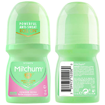 Mitchum Women Powder Fresh Deodorant Antiperspirant 48H Protection Roll On 50mL