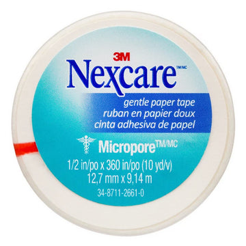 Nexcare Micropore Paper Tape 12.5Mm White Adhesive Gentle Latex Free First Aid