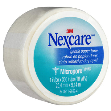 Nexcare Micropore Paper Tape 25Mm White Adhesive Gentle Latex Free First Aid