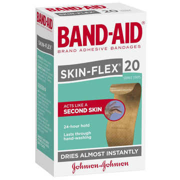 Band-Aid Skin-Flex Sterile Strips Plaster Bandages Dressings Wound Care 20 Pack