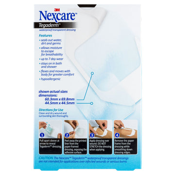 Nexcare Tegaderm Assorted Wound Dressing 10 Pack Waterproof Sterile First Aid