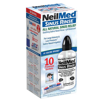 Neilmed Sinus Rinse Nasal Wash Saline Irrigation Starter Kit Premixed 10 Sachets