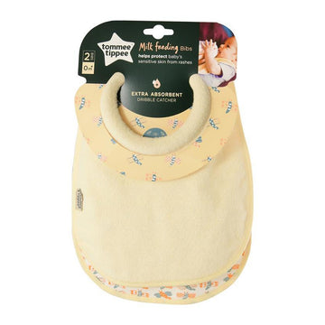 Tommee Tippee Milk Feeding Bibs Food Catcher Apron Dribble Baby 0+ Months 2 Pack