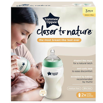 Tommee Tippee Baby Feeding Bottle 340mL 3+ Months Anti Colic BPA Free 2 Pack