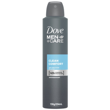 Dove Men+Care 48h Antiperspirant Aerosol Clean Comfort Deodorant Deo Spray 150g