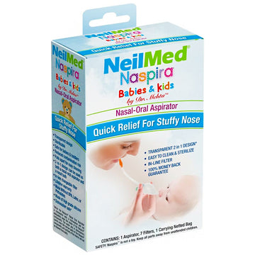 NeilMed Naspira Nasal-Oral Aspirator Kit Stuffy Nose Relief Babies & Kids Care