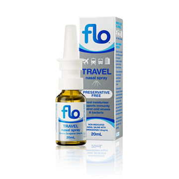 Flo Travel Moisturising Nasal Wash Spray Preservative-free Saline Solution 20mL