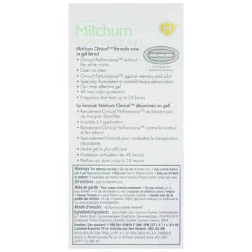 Mitchum Clinical Gel Women Powder Fresh Deodorant Antiperspirant 48H Protect 57g