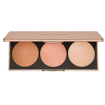 Nude By Nature Highlight Palette Fragrance Free 3 Shades Finishing Touch Makeup