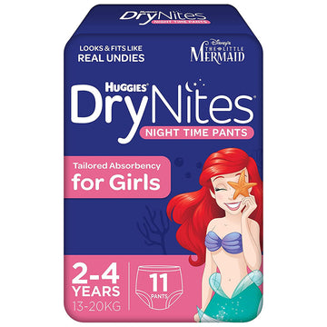 Huggies Dry Nites Night Time Pants 2-4 Years Girls Disposable Nappies 11 Pack