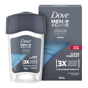 Dove Men Clinical Protection Antiperspirant Deodorant Cream Clean Comfort 45mL