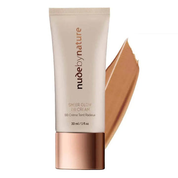 Nude By Nature Sheer Glow BB Cream 05 Golden Tan SPF8 Makeup Foundation 30mL