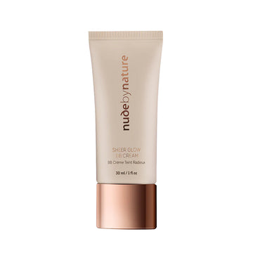 Nude By Nature Sheer Glow BB Cream 05 Golden Tan SPF8 Makeup Foundation 30mL