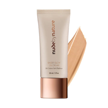 Nude By Nature Sheer Glow BB Cream 03 Nude Beige SPF8 Makeup Foundation 30mL