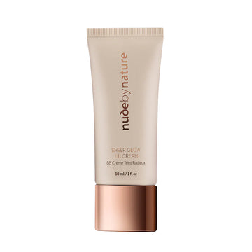 Nude By Nature Sheer Glow BB Cream 04 Natural Tan SPF8 Makeup Foundation 30mL