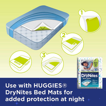 Huggies Drynites Night Time Pants 8-15 Years Boys Pyjama Nappies Pads 9 Pack