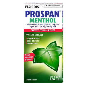 Prospan Menthol Chesty Cough Relief Non Drowsy Sugar Free Oral Liquid 200mL