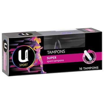 Kotex Tampons Sports Ultra Absorbent Super Slim Tampon Sanitary Period Care 16pk