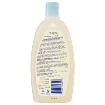 Aveeno Baby Wash & Shampoo 532mL Lightly Scented Moisture Natural Oat Extract