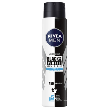 Nivea Men Black & White 48H Fresh Aerosol Deodorant Spray Antibacterial 250mL