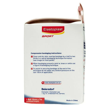 Elastoplast Sport Hi-Stretch Support And Compression Bandages Dressing 10Cm x 7M