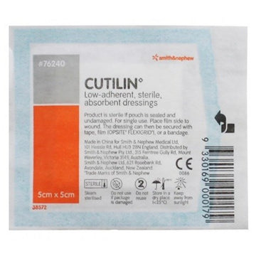Smith & Nephew Cutilin Low-Adherent Wound Care Gauze Pad Dressings 5Cm x 5Cm