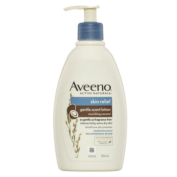 Aveeno Coconut Body Lotion 354Ml Pump Bottle Moisturiser Extra Dry Skin Relief