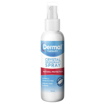 Dermal Therapy Crystal Deodorant Deo Spray Bottle Natural Odour Protection 120mL