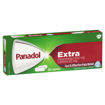 Panadol Extra Optizorb Paracetamol Pain Relief Caplets Headache Bodyache 20 Caps