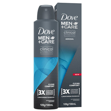 Dove Men+Care Odour Protection Aerosol Antiperspirant Deodorant Spray 180mL