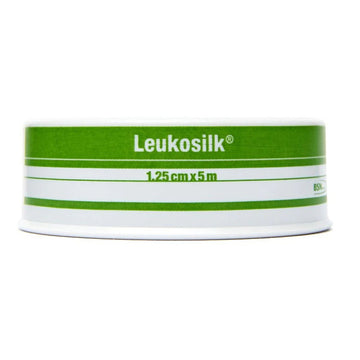 Leukosilk Tape Wound Dressing Fixation Adhesive Plaster First Aid 1.25Cm x 5M