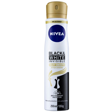 Nivea Black & White Silky Smooth Anti Perspirant Invisible 250mL 48h Protection