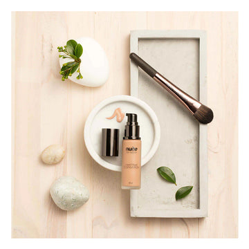 Nude by Nature Liquid Foundation BB CC Brush 2 Makeup Tools Cosmetics Brushes