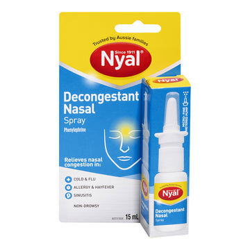 Nyal Decongestant Nasal Spray Non-drowsy 15mL Colds Allergy Hayfever Sinusitis