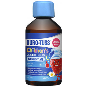 Duro-Tuss Children's Cough Relief Oral Liquid Night-Time Strawberry 3Yrs+ 200mL