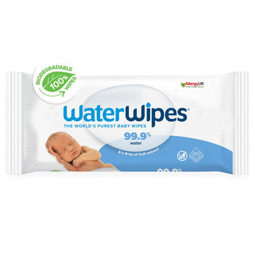 Waterwipes Baby Wipes 60 Sheets Pack Original Biodegradable Sensitive Skin Care