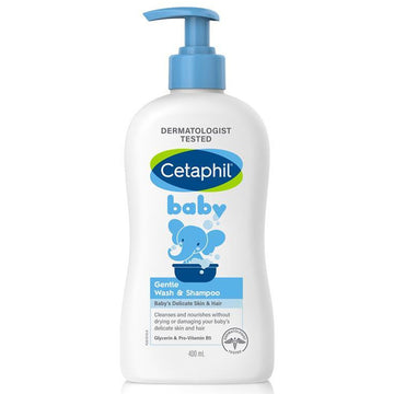 Cetaphil Baby Gentle Wash & Shampoo 400mL Babies Skin Hair Care Hypoallergenic