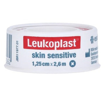 Leukoplast Skin Sensitive Plaster Fixation Tape Roll Dressings 1.25Cm x 2.6M