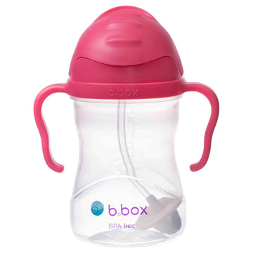 B.box Sippy Cup Baby Training Bottle 360 Degree With Straw Leak Proof Raspberry