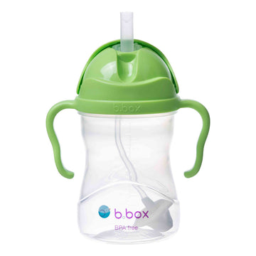 B.box Sippy Cup Baby Training Bottle 360 Degree W/ Straw Leak Proof Apple Green