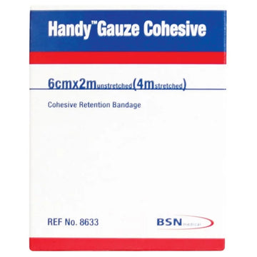 Handy Gauze Cohesive Retention Securing Bandage Roll Elastic First Aid 6Cm x 2M