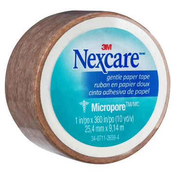 Nexcare Micropore Paper Tape Tan 25Mm Skin Adhesive Gentle Latex Free First Aid