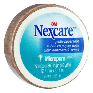 Nexcare Micropore Paper Tape Tan 12.5Mm Adhesive Gentle Latex Free First Aid