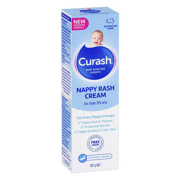 Curash Baby Nappy Rash Cream 100g Soothing Calm Sensitive Skin Rashes Relief