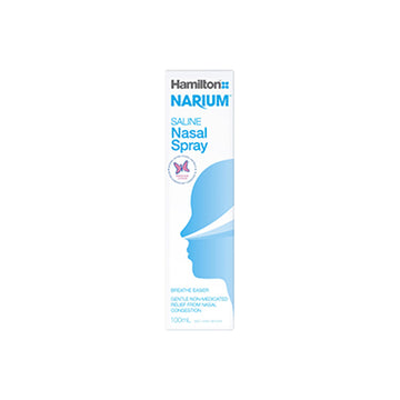 Narium Nasal Spray Non-medicated Saline Solution Mist Sinusitis Allergies 100mL