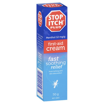 Stop Itch Plus First-Aid Cream 50G Soothing Relief Skin Discomfort Irritation