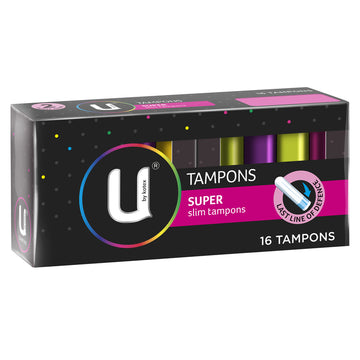 Kotex Tampons Ultra Absorbent Super Slim Tampon Sanitary Period Care 16 Pack
